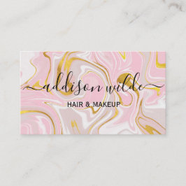 金ゴールドエレガントグリッターマーブルシモダンックビジネス 名刺