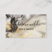 金ゴールドエレガントグリッターマーブルシモダンック 名刺 (正面)