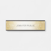 金ゴールドエレガントグリッターモダングラマラステンプレート サインプレート (正面)