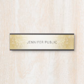 金ゴールドエレガントグリッターモダングラマラステンプレート サインプレート (正面)