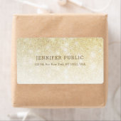 金ゴールドエレガントグリッターモダンテンプレート ラベル (インサイチュ)