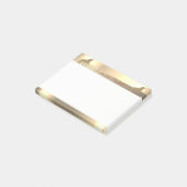 金ゴールドエレガントグリッターユニコーンストライプ、-パーソナライズされた ポストイット (アングル)