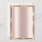 金ゴールドエレガントグリッターユニコーンフローラベビーシャワー 招待状 (裏面)