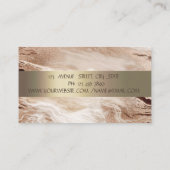 金ゴールドエレガントグリッターロータスフラワーマーブル 名刺 (裏面)