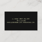 金ゴールドエレガントグリッターロータスフラワーヨガインストラクター 名刺 (裏面)