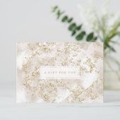 金ゴールドエレガントグリッター大理石ギフト証明書カード (スタンド正面)
