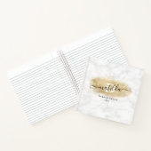 金ゴールドエレガントグリッター大理石メーキャップのアーティスト ノートブック (内部)