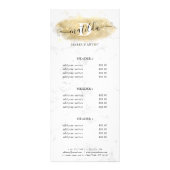 金ゴールドエレガントグリッター大理石メーキャップのアーティスト ラックカード (正面)