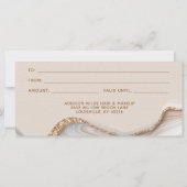 金ゴールドエレガントグリッター大理石瑪瑙ギフト証明書 (裏面)