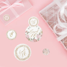 金ゴールドエレガントグリッター牡丹花模様ズスウィート16