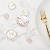 金ゴールドエレガントグリッター牡丹花模様ズスウィート16 コンフェッティ (グループ)