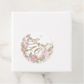 金ゴールドエレガントグリッター牡丹花模様ズスウィート16 フェイバータグ (インサイチュ)