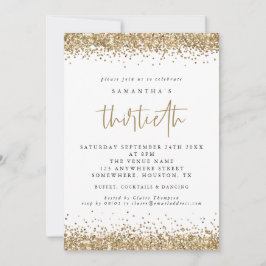 金ゴールドエレガントグリッター第三パーティー 招待状