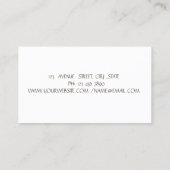 金ゴールドエレガントグリッター箒メイドクリーニングハウス 名刺 (裏面)