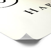 金ゴールドエレガントグリッター50th誕生日パーティー ポスター (角)