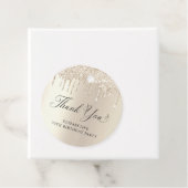 金ゴールドエレガントグリッター70th誕生日パーティーありがとう フェイバータグ (インサイチュ)