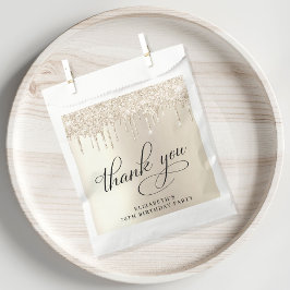 金ゴールドエレガントグリッター70th誕生日パーティー フェイバーバッグ