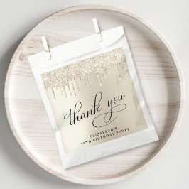 金ゴールドエレガントグリッター75th誕生日パーティー フェイバーバッグ