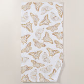 金ゴールドエレガントグリッター ビーチタオル (正面)