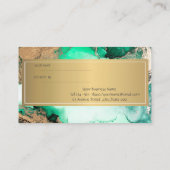 金ゴールドエレガントグリッター、フレームグリーンマーブル 紹介カード (裏面)
