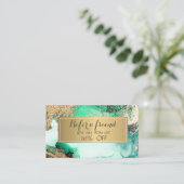 金ゴールドエレガントグリッター、フレームグリーンマーブル 紹介カード (スタンド正面)