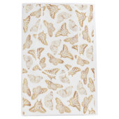 金ゴールドエレガントグリッター ミディアムペーパーバッグ (正面)