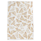 金ゴールドエレガントグリッター ミディアムペーパーバッグ (裏面)