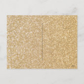 金ゴールドエレガントグリッター&レッドホリデー応援カード シーズンポストカード (裏面)