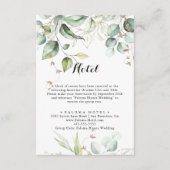 金ゴールドエレガントグリーナリーカリグラフィホテル エンクロージャーカード (正面)