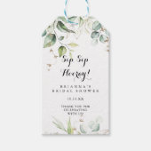金ゴールドエレガントグリーナリーsipホレーブライダルシャワー ギフトタグ (正面)