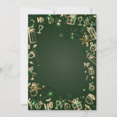 金ゴールドエレガントグリーンホリデークリスマスカンパニー 招待状 (裏面)