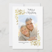 金ゴールドエレガントグリーンメリークリスマスフォト (正面)