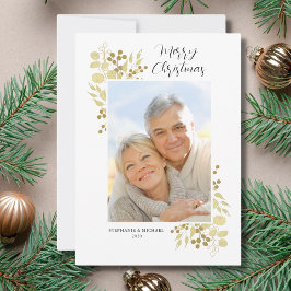 金ゴールドエレガントグリーンメリークリスマスフォト