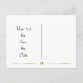 金ゴールドエレガントゲイレズビアン日付写真を保存 案内ポストカード (裏面)