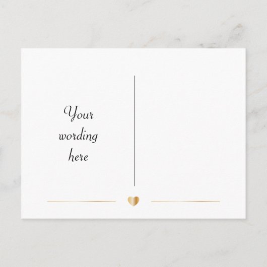 金ゴールドエレガントゲイLesbian日付を保存 案内ポストカード (裏面)