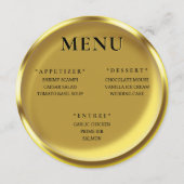 金ゴールドエレガントコインラグジュアリーウェディングレセプション メニュー (正面)