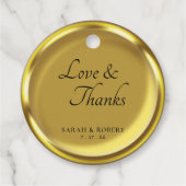 金ゴールドエレガントコインラグジュア結婚リーの感謝 フェイバータグ (正面)