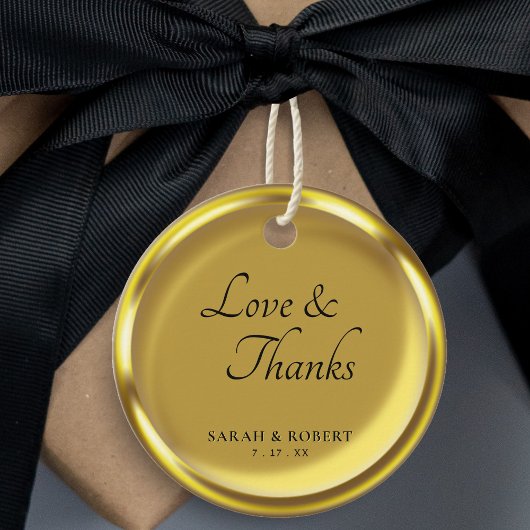 金ゴールドエレガントコインラグジュア結婚リーの感謝 フェイバータグ