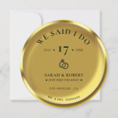 金ゴールドエレガントコイ結婚ン 案内状 (正面)