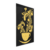 金ゴールドエレガントコーヒーまたはティーメタルウォールアート メタルプリント (3/4)