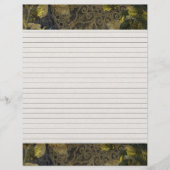 金ゴールドエレガントゴシック様式のナイトライン付きレシピページ挿入 (正面)