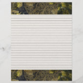 金ゴールドエレガントゴシック様式のナイトライン付きレシピページ挿入 (裏面)