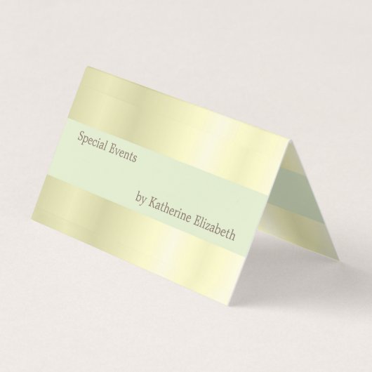 金ゴールドエレガントサテンルックミニマルプロフェッショナル 名刺 (正面)