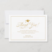 金ゴールドエレガントサンキューキャップタッセル卒業 サンキューカード (正面)