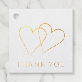 金ゴールドエレガントサンキューフォイルメッセージカード フェイバータグ