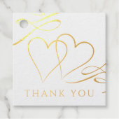 金ゴールドエレガントサンキューフォイルメッセージカード フェイバータグ (正面)