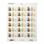 金ゴールドエレガントサンタクロースパインツリー ラベル (フルシート)