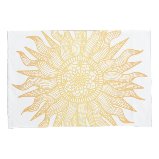 金ゴールドエレガントサンマンダラアート 枕カバー (正面右)