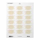 金ゴールドエレガントサンマンダラデザイン ラベル (フルシート)