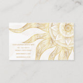 金ゴールドエレガントサンマンダラデザイン 名刺 (裏面)